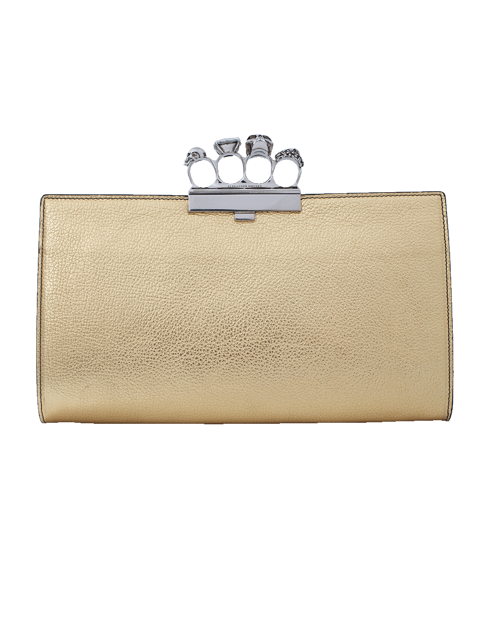 ALEXANDER MCQUEEN-Flat Knuckle Clutch-SAHARAGL