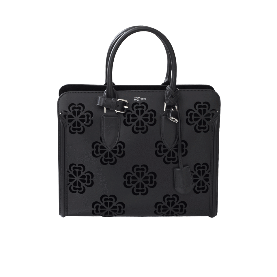 ALEXANDER MCQUEEN-Heroine Open Tote-BLACK