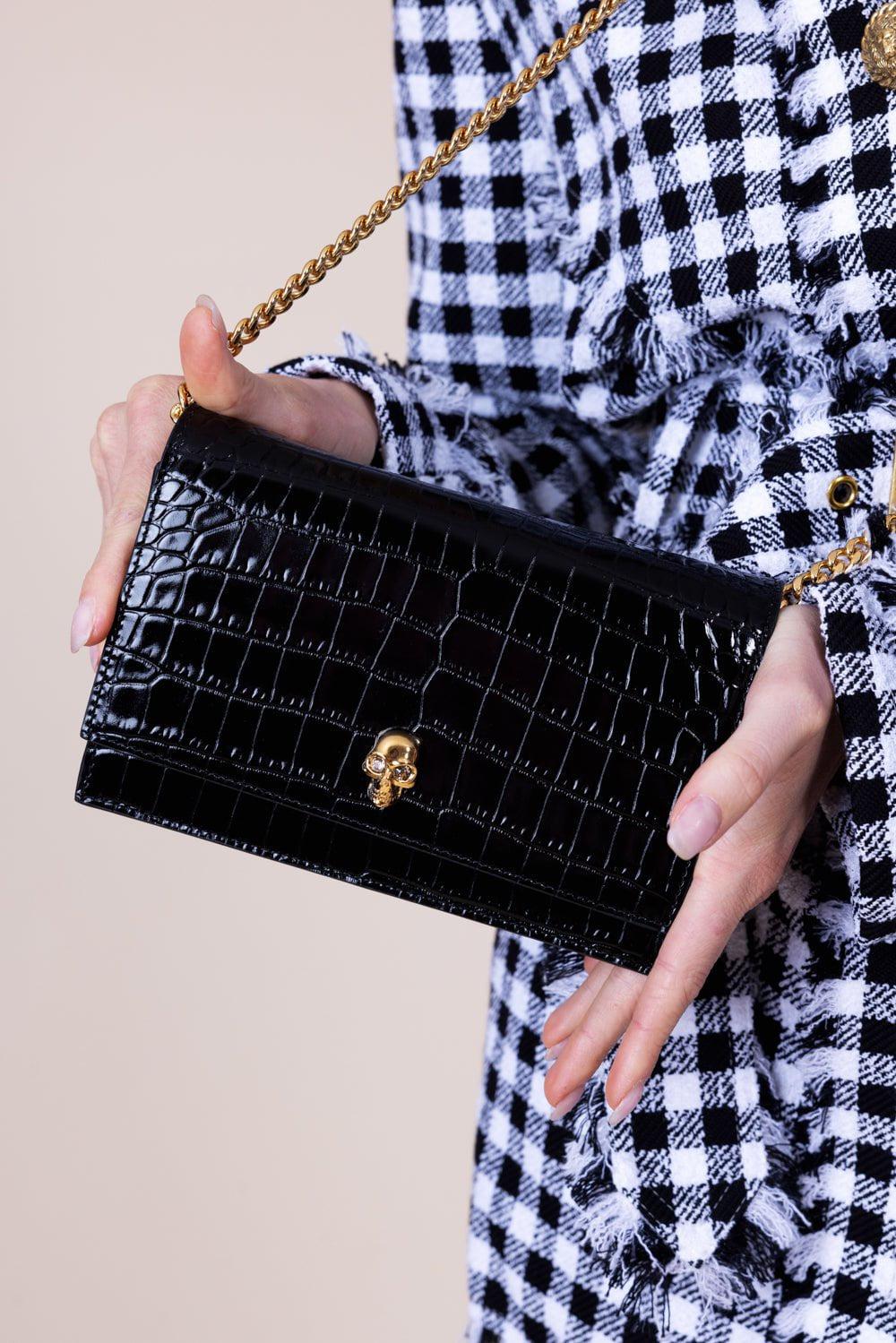 ALEXANDER MCQUEEN-Small Skull Bag - Black-BLACK