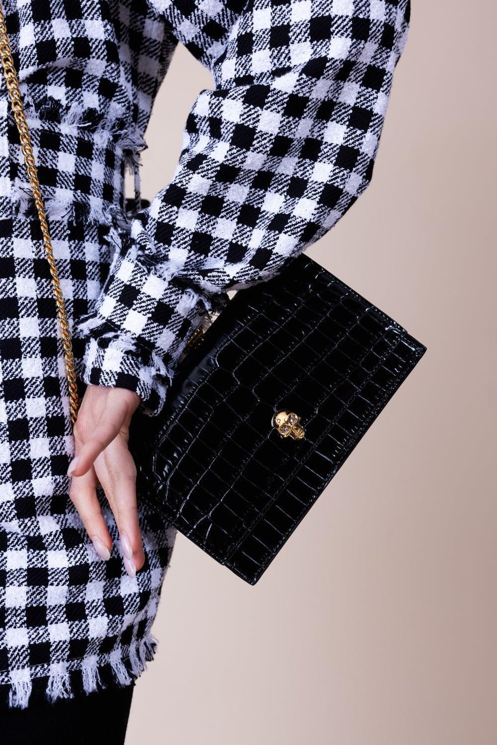 ALEXANDER MCQUEEN-Small Skull Bag - Black-BLACK