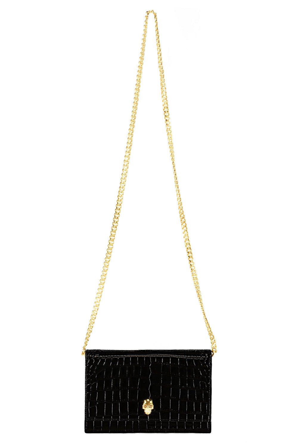 ALEXANDER MCQUEEN-Small Skull Bag - Black-BLACK