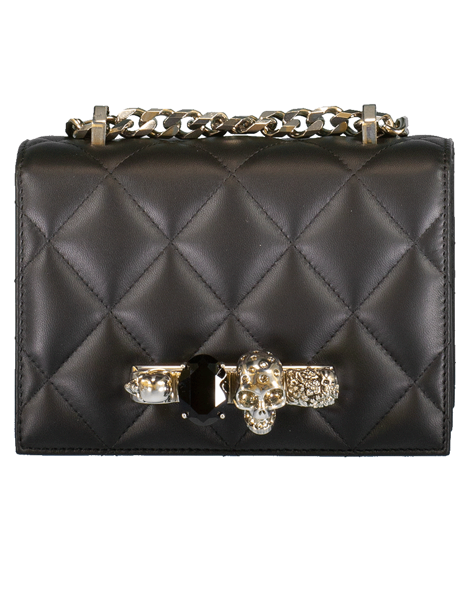 ALEXANDER MCQUEEN-Small Jewel Four Ring Satchel-BLACK