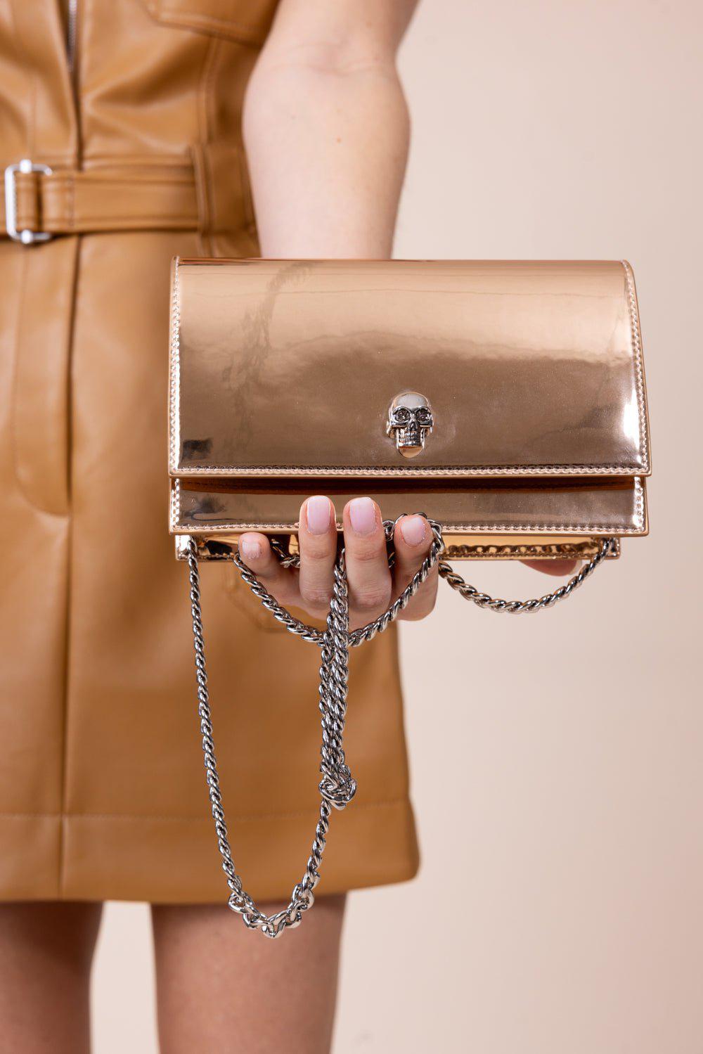 ALEXANDER MCQUEEN-Small Skull Bag - Copper-COPPER