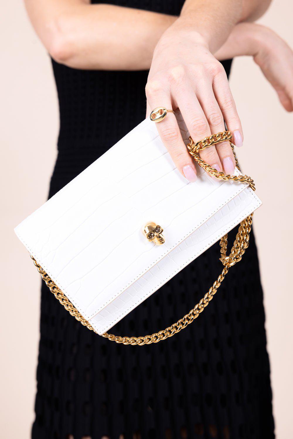 ALEXANDER MCQUEEN-Small Skull Bag - Deep Ivory-DEEPIVOR