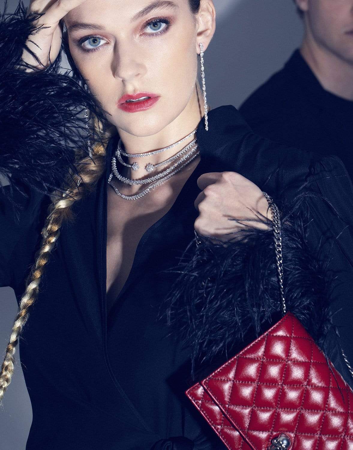 ALEXANDER MCQUEEN-Red Skull Mini Bag-DK RED