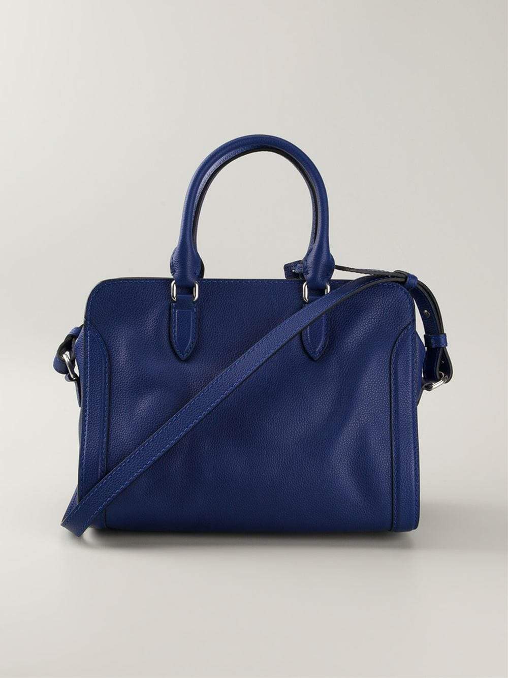 ALEXANDER MCQUEEN-Small Padlock Zip Tote-MARINE