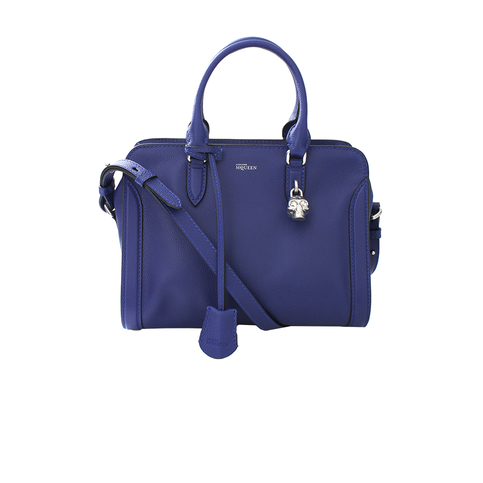 ALEXANDER MCQUEEN-Small Padlock Zip Tote-MARINE