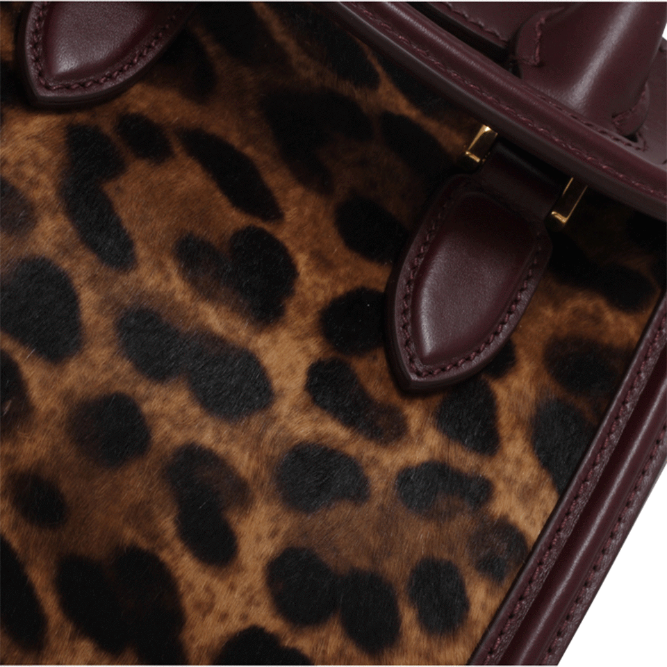 ALEXANDER MCQUEEN-Leopard Mini Heroine-NATURAL