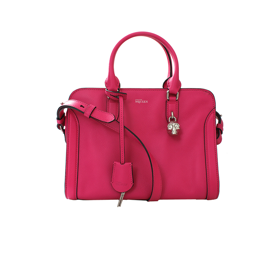 ALEXANDER MCQUEEN-Small Padlock Zip Tote-PINK