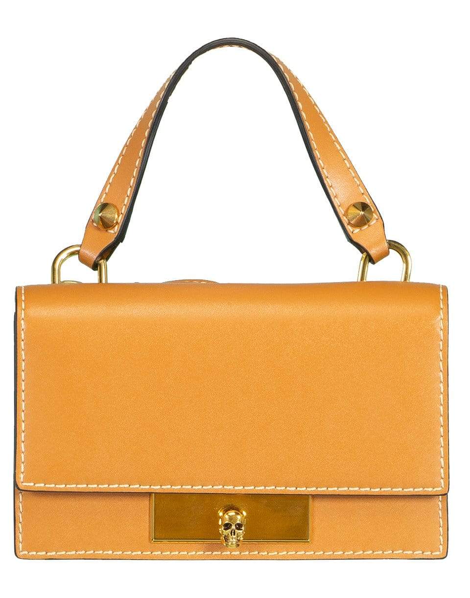 ALEXANDER MCQUEEN-Tan Skull Lock Small Bag-TAN