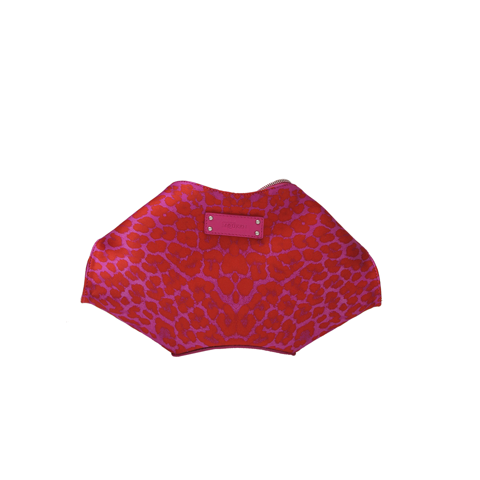 ALEXANDER MCQUEEN-Small De Manta Clutch-FLAME