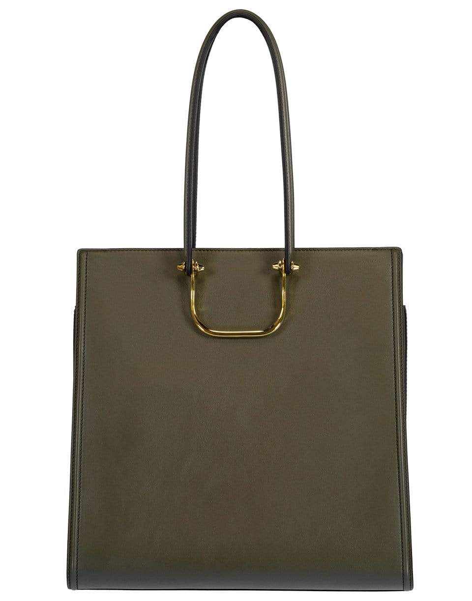 ALEXANDER MCQUEEN-Khaki Large Tote 35 Bag-KHAKI BLACK