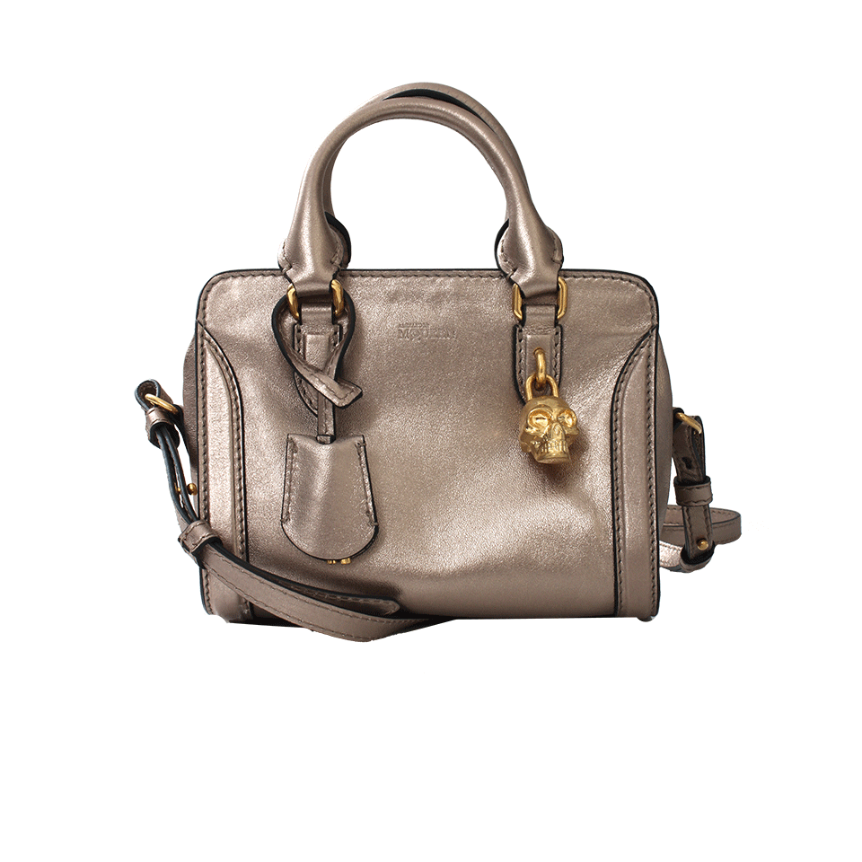 ALEXANDER MCQUEEN-Mini Padlock Tote-NUDE
