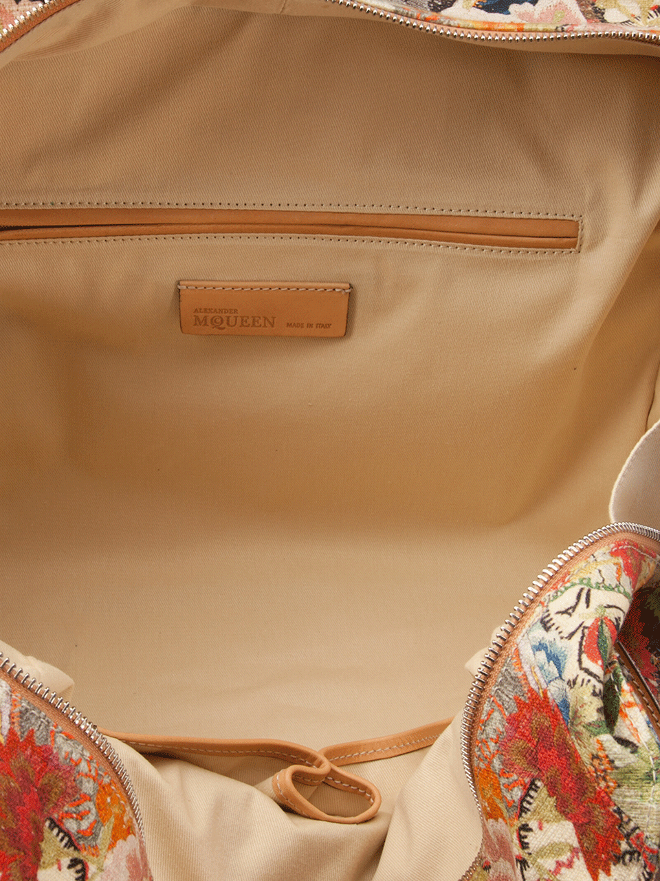 ALEXANDER MCQUEEN-Padlock Zip Around Tote-RUSTIC