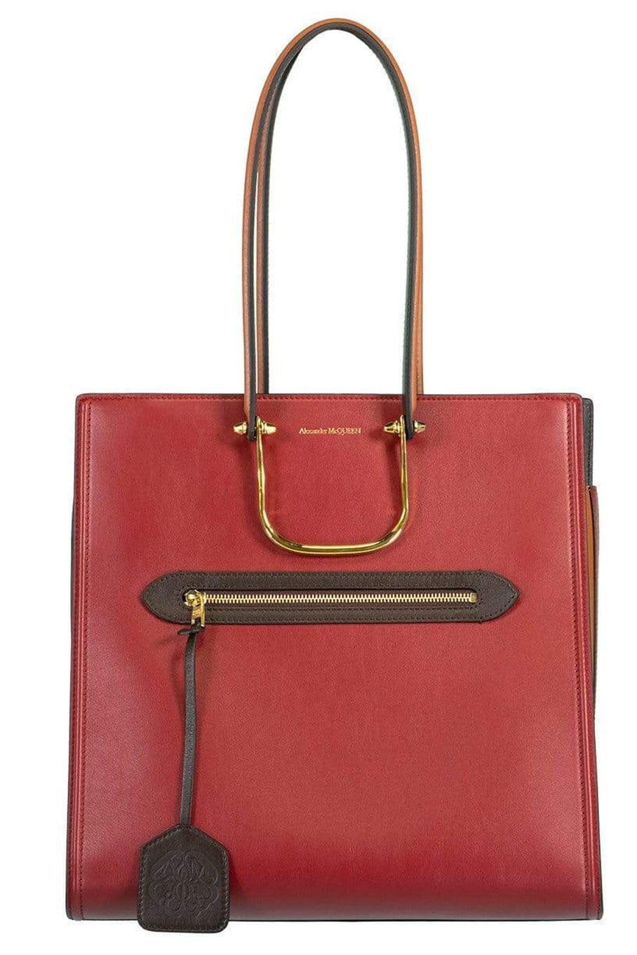 ALEXANDER MCQUEEN-The Tall Story Tote-WINE/MLT