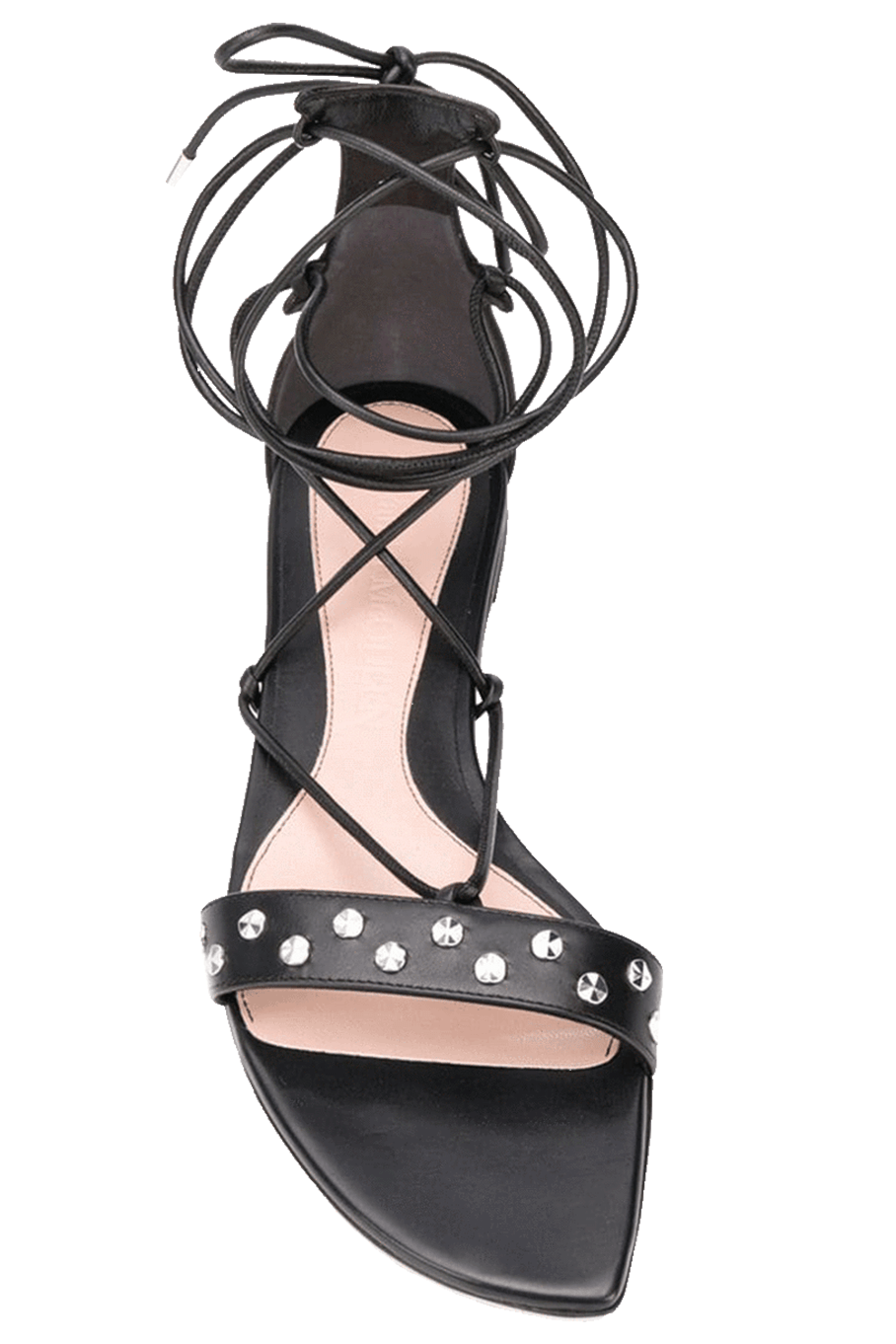 ALEXANDER MCQUEEN-Studded Ankle Wrap Sandal-