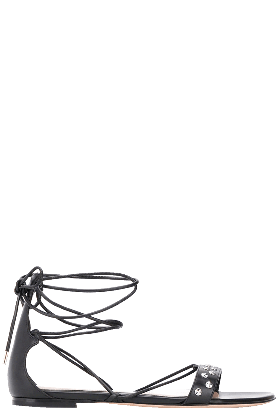 ALEXANDER MCQUEEN-Studded Ankle Wrap Sandal-