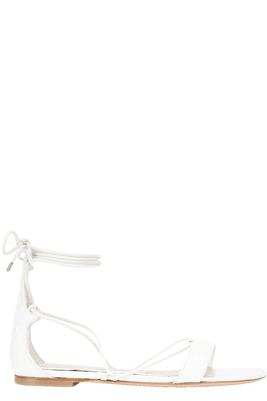 ALEXANDER MCQUEEN-Stamped Croc Ankle Wrap Sandal-