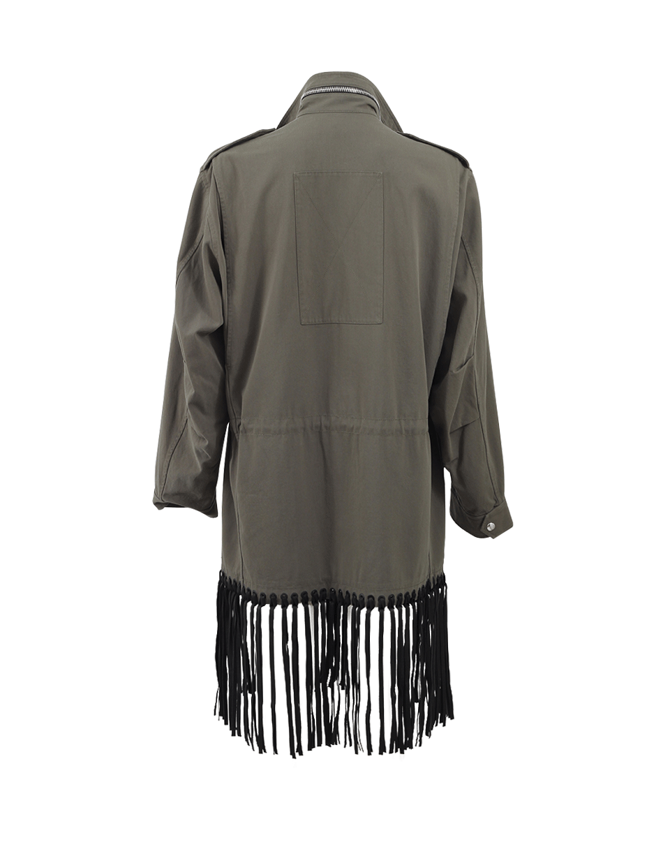 ALEXANDER WANG-Leather Fringe Parka-