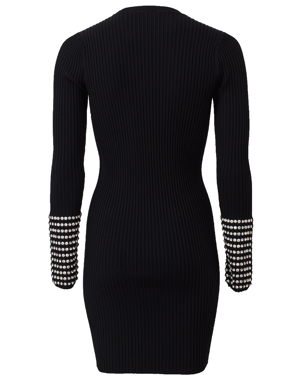 ALEXANDER WANG-Ribbed Dress With Crystal Cuffs-