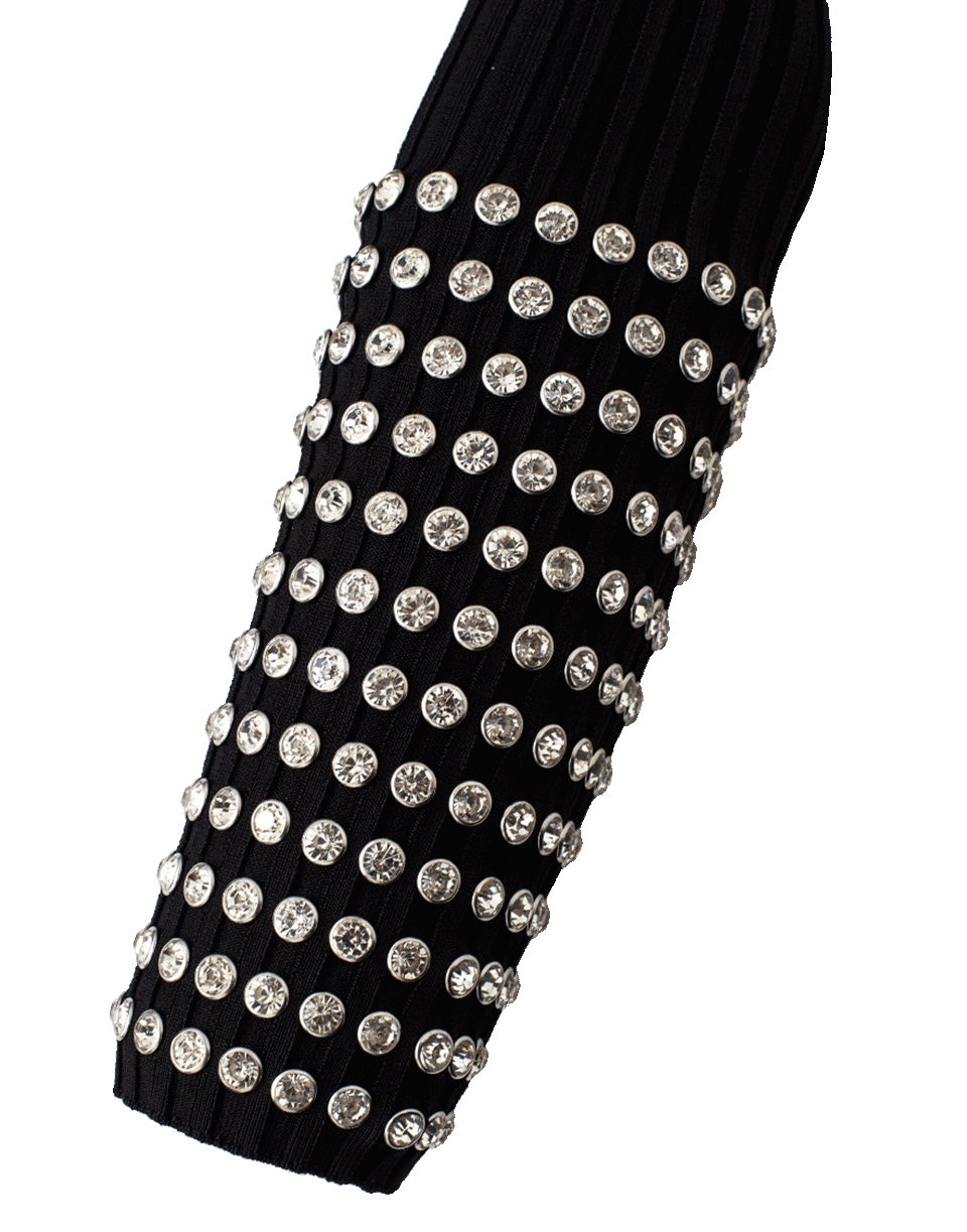 ALEXANDER WANG-Ribbed Dress With Crystal Cuffs-