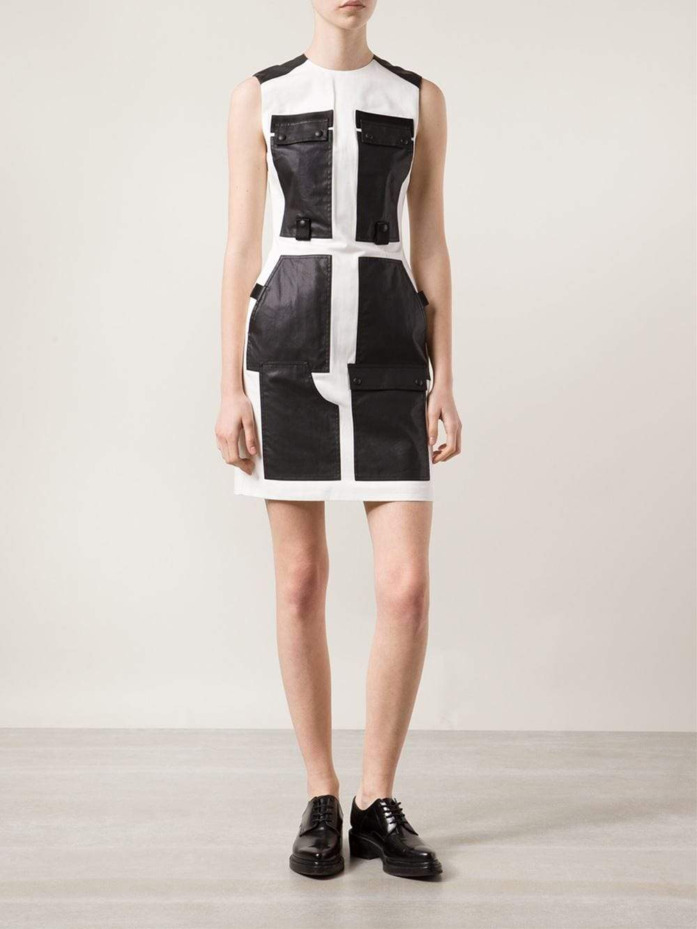 ALEXANDER WANG-Leather Pocket Cargo Dress-