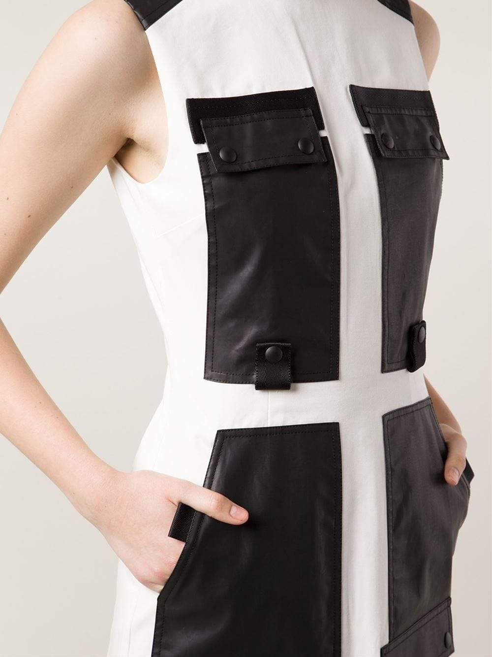 ALEXANDER WANG-Leather Pocket Cargo Dress-