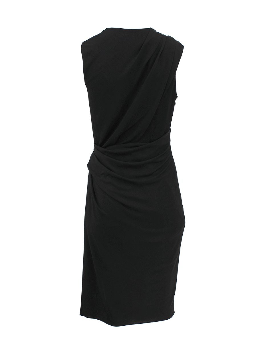 ALEXANDER WANG-Sleeveless Twisted Drape Front Dress-