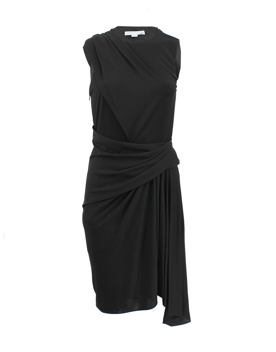 ALEXANDER WANG-Sleeveless Twisted Drape Front Dress-