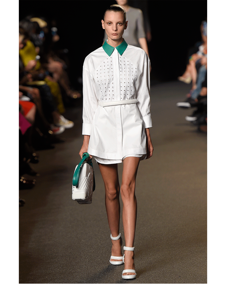 ALEXANDER WANG-Shirt Dress And Short Hybrid Romper-