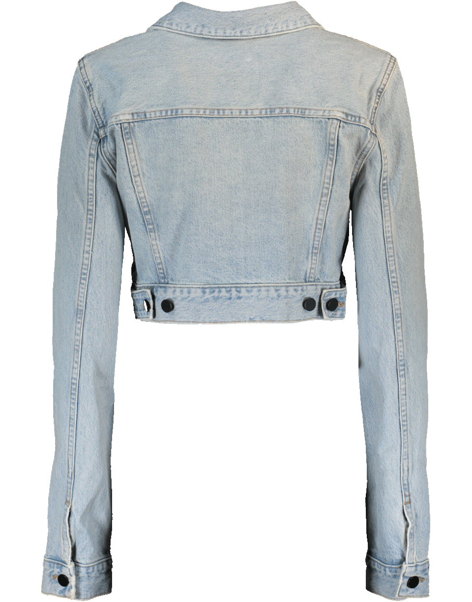 ALEXANDER WANG-Shrunken Cropped Denim Jacket-