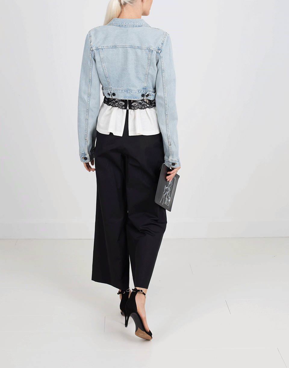 ALEXANDER WANG-Shrunken Cropped Denim Jacket-
