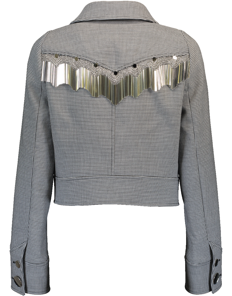 ALEXANDER WANG-Cropped Jacket-BLK/WHT