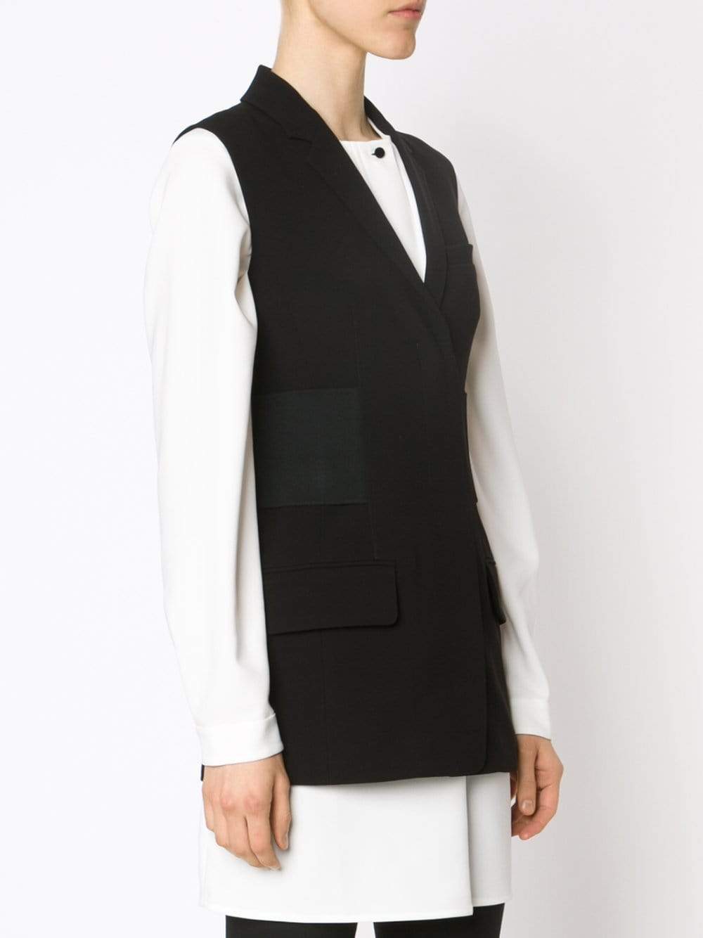 ALEXANDER WANG-Elasticized Belted Slim Vest-