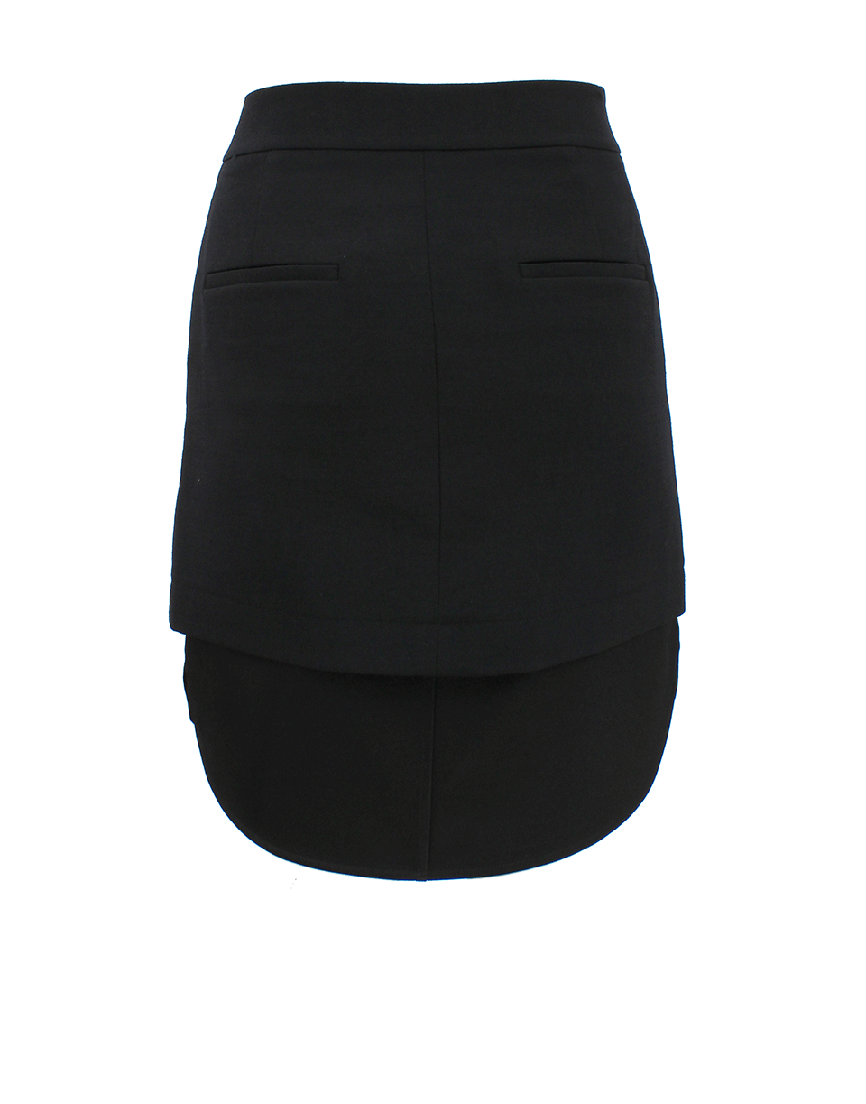 ALEXANDER WANG-Double Shirt Tail Stretch Skirt-