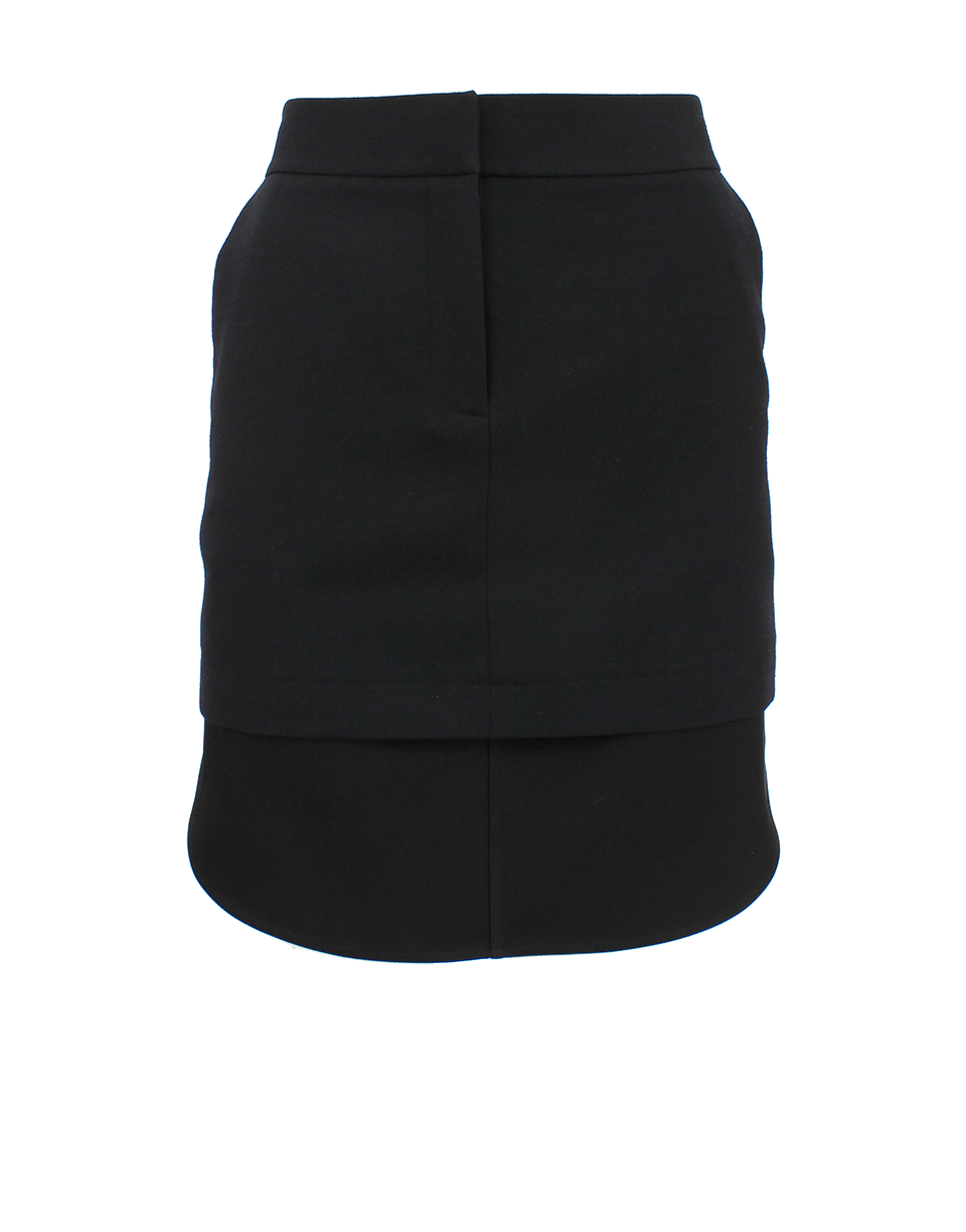 ALEXANDER WANG-Double Shirt Tail Stretch Skirt-