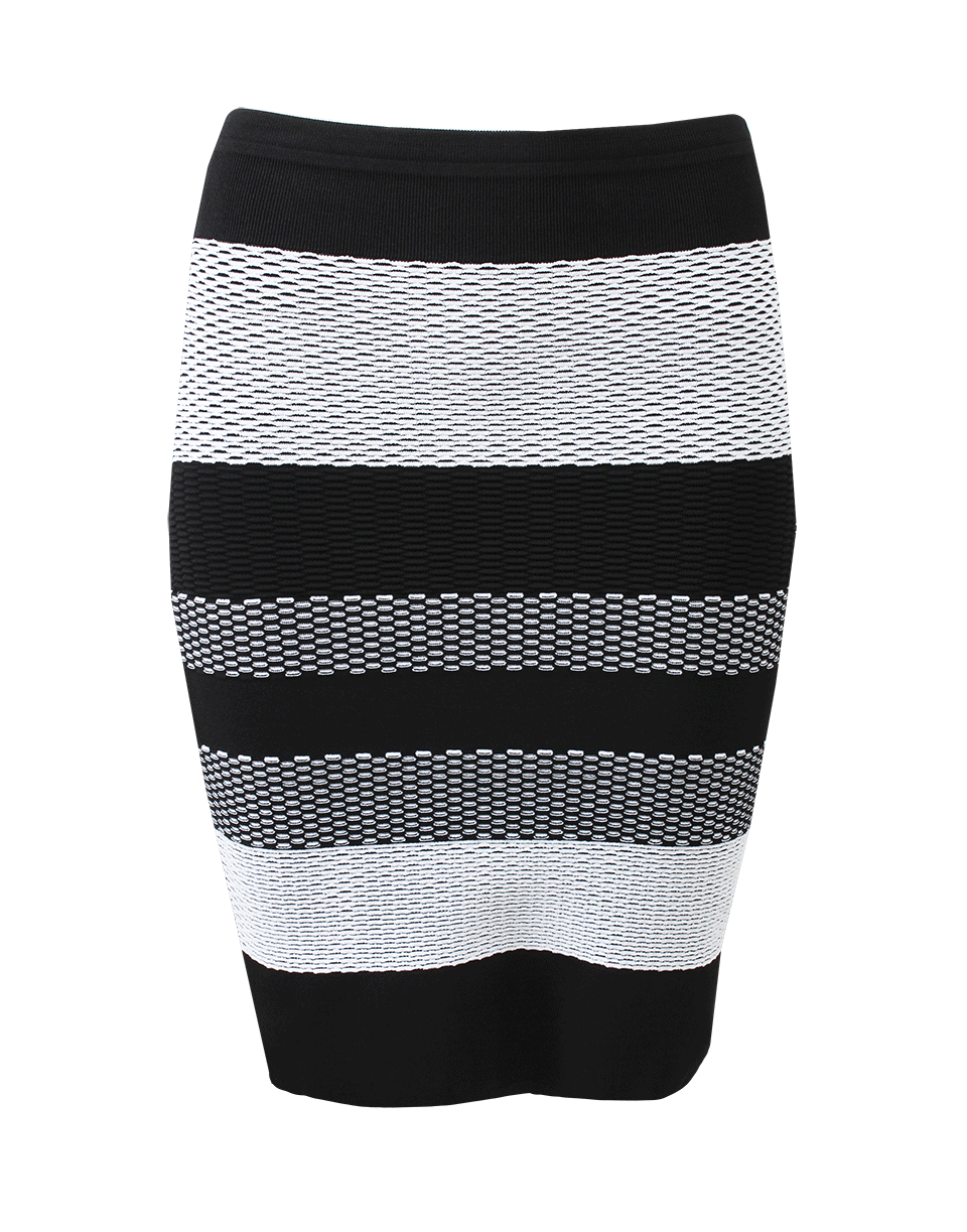 ALEXANDER WANG-Bi-Color Mesh Stripe Pull-On Skirt-