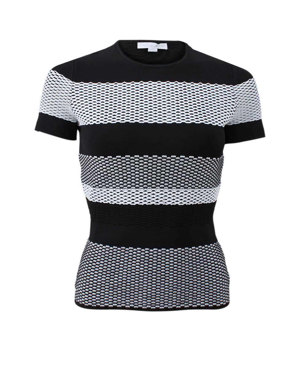 ALEXANDER WANG-Bi-Color Mesh Stripe Tee-