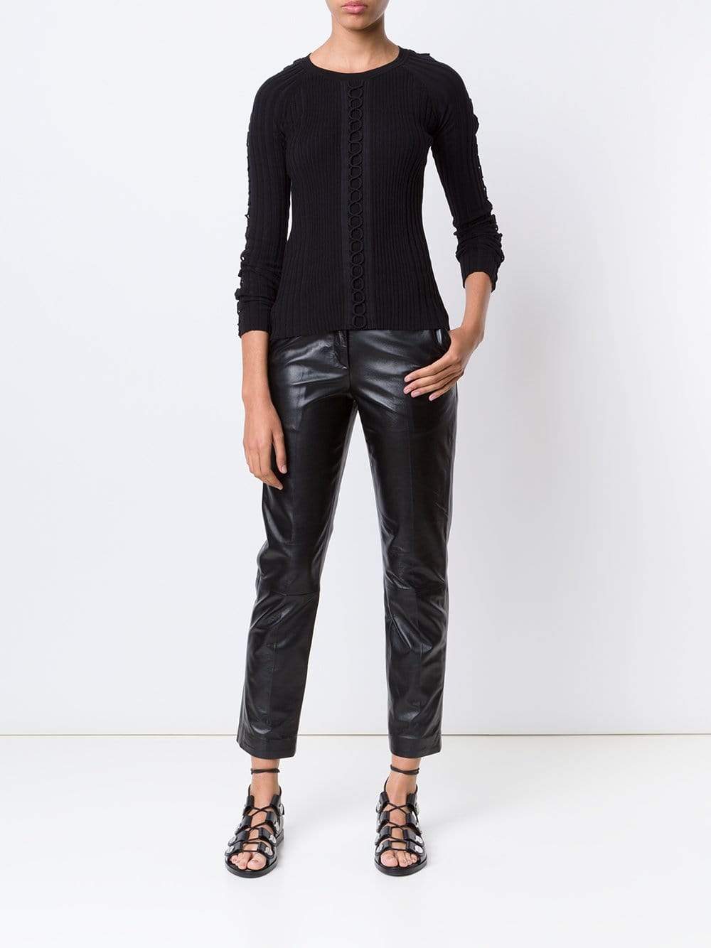 ALEXANDER WANG-Lace Up Pullover-