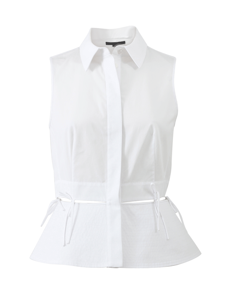 ALEXANDER WANG-Tie Peplum Blouse-