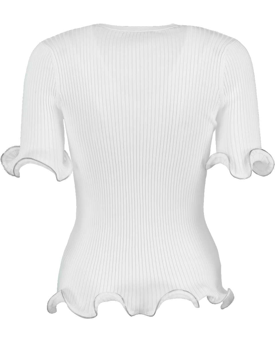 ALEXANDER WANG-Ruffled Zipper Hem Tee-