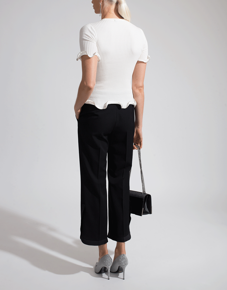 ALEXANDER WANG-Ruffled Zipper Hem Tee-