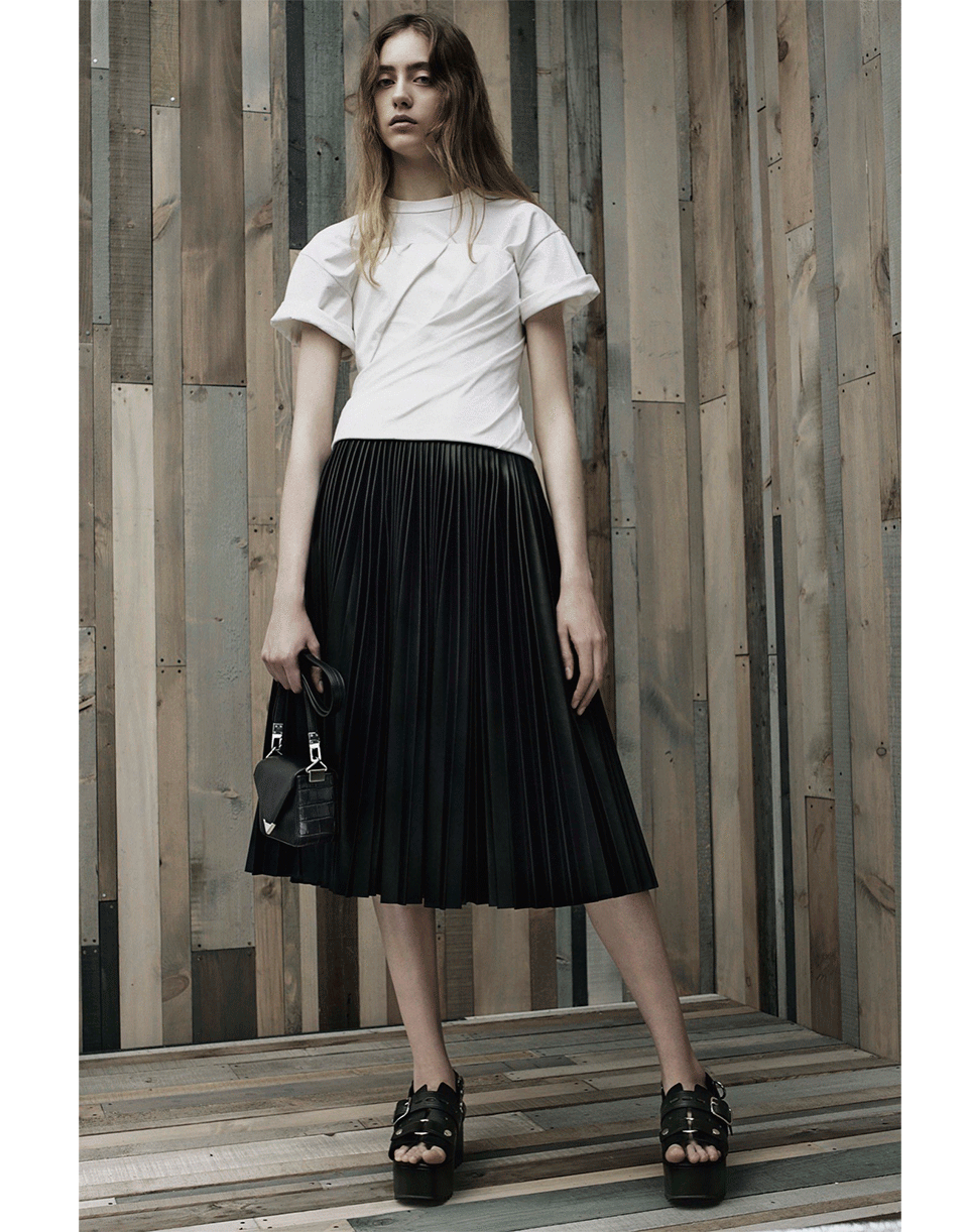 ALEXANDER WANG-Draped Bustier T-Shirt-