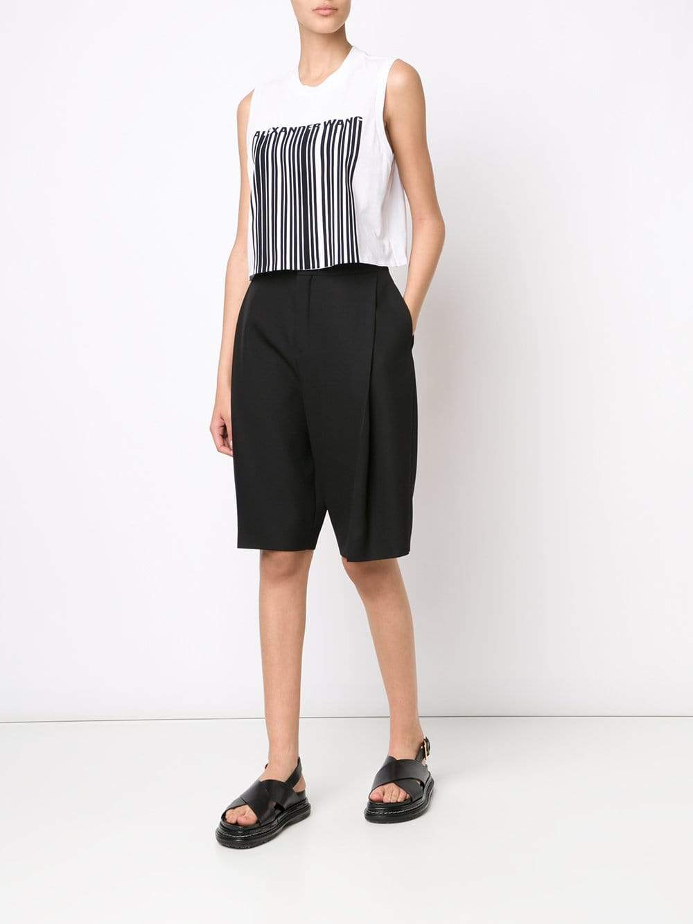 ALEXANDER WANG-Barcode Logo Tank-