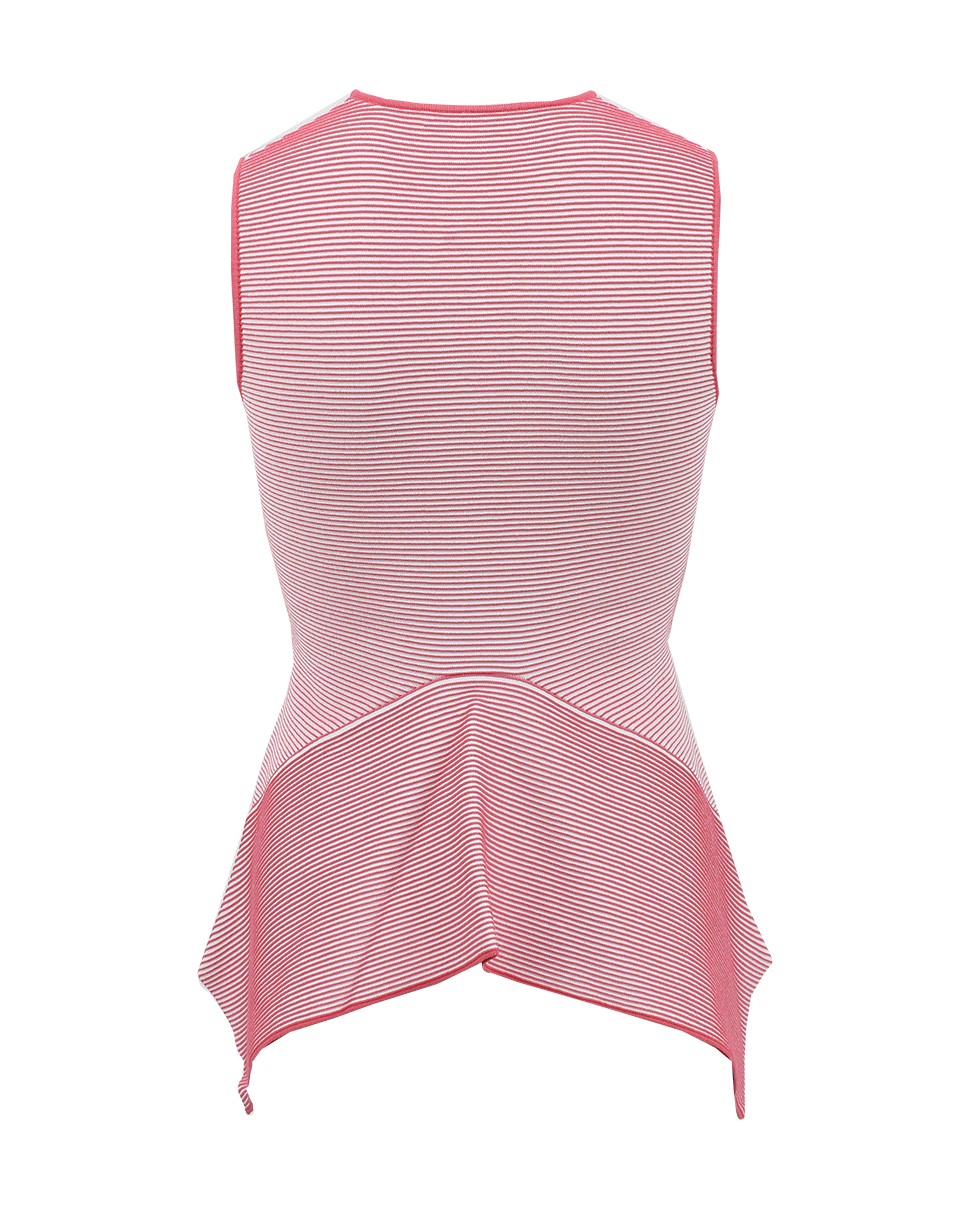 ALEXANDER WANG-Sleeveless Crewneck Stripe Peplum Tank-