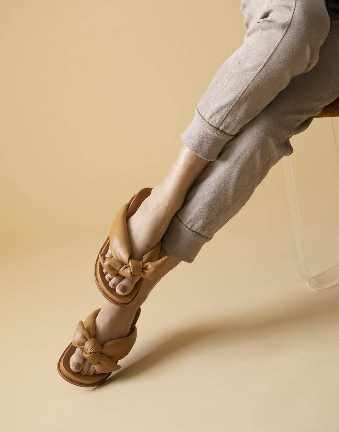 ALEXANDRE BIRMAN-Clarita Soft Leather Sandal - Butterscotch-