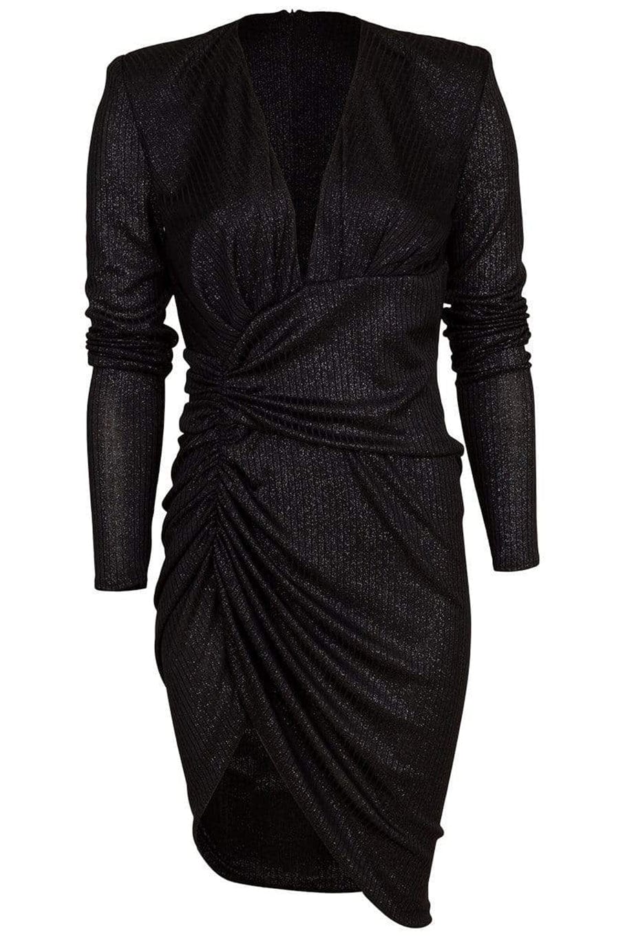 ALEXANDRE VAUTHIER-Long Sleeve Ruched Side Dress-