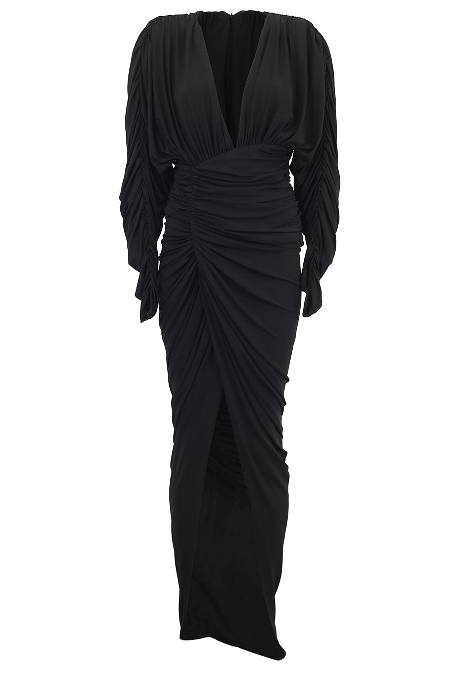 ALEXANDRE VAUTHIER-Long Sleeve Long Dress - Black-BLACK