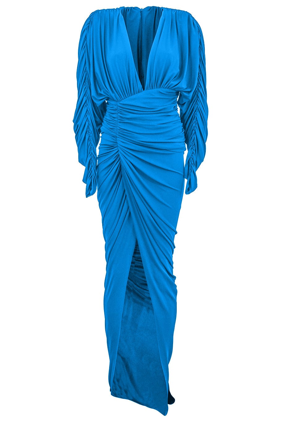 ALEXANDRE VAUTHIER-Long Sleeve Long Dress - Capri Blue-