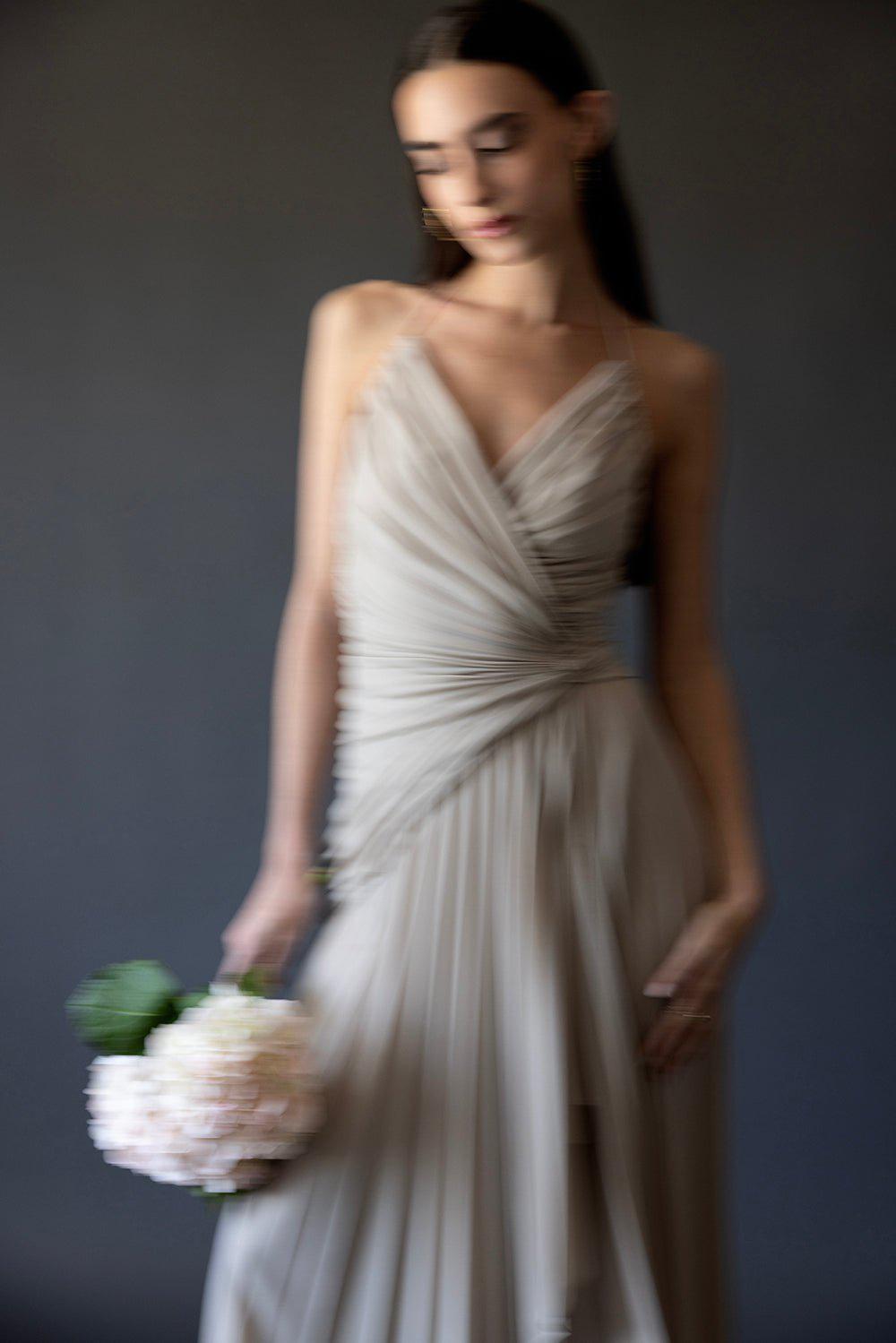 ALEXANDRE VAUTHIER-Long Pleated Dress-